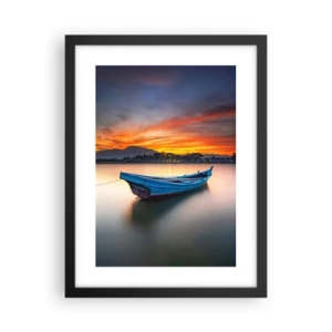 Poster in cornice nera - Viene una notte buona - 30x40 cm