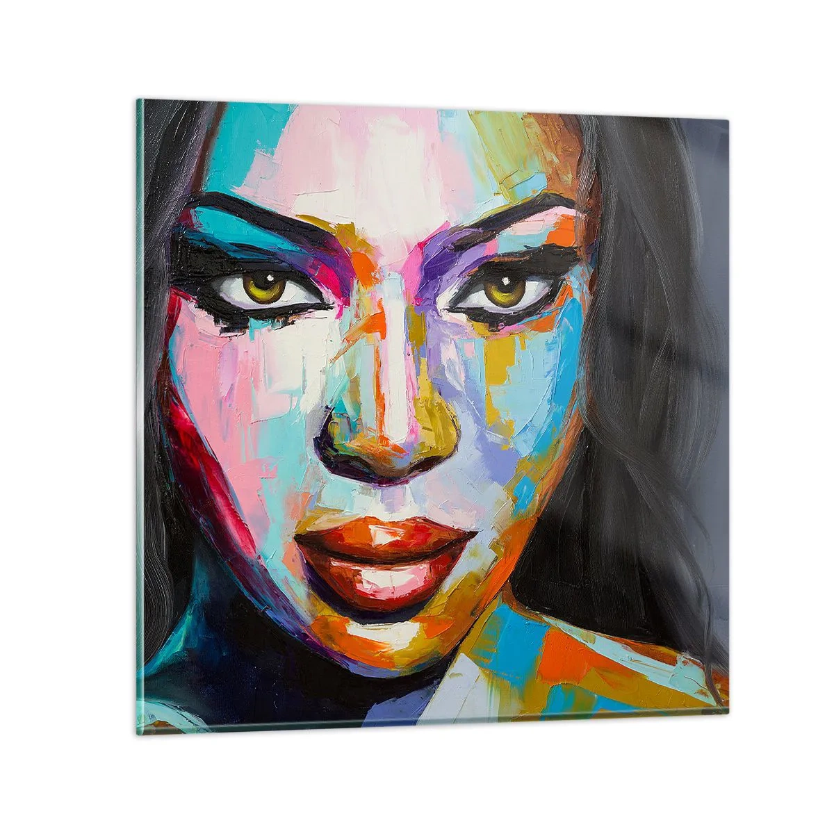 Quadro su vetro - Non si può staccare lo sguardo - 60x60 cm
