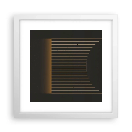 Poster in cornice bianca - Esaminare l'oscurità - 30x30 cm