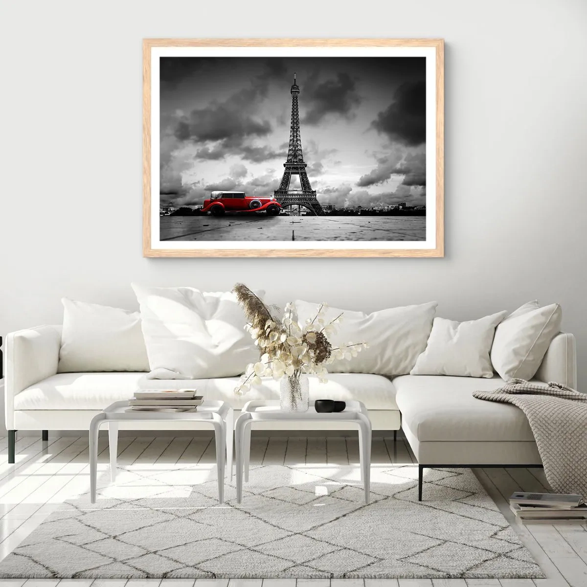 Poster in cornice rovere chiaro - Non molto tempo fa a Parigi - 50x40 cm