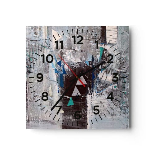 Orologio da parete - Orologio in Vetro - L'ordine superiore dei triangoli - 30x30 cm