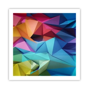Poster - Origami arcobaleno - 60x60 cm