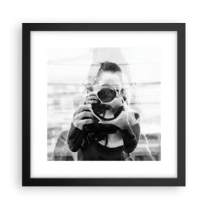 Poster in cornice nera - Il creatore e il materiale - 30x30 cm