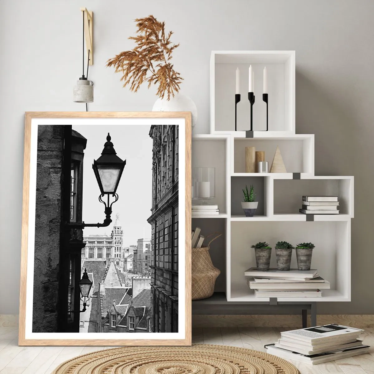 Poster in cornice rovere chiaro - Il racconto di Edimburgo - 61x91 cm