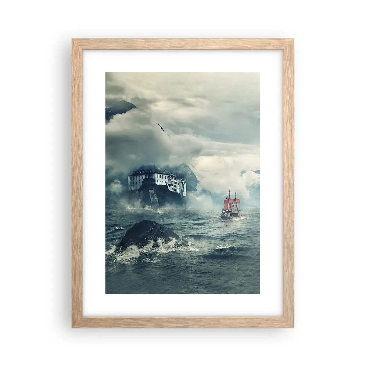 Poster in cornice rovere chiaro - Sulle acque magiche - 30x40 cm