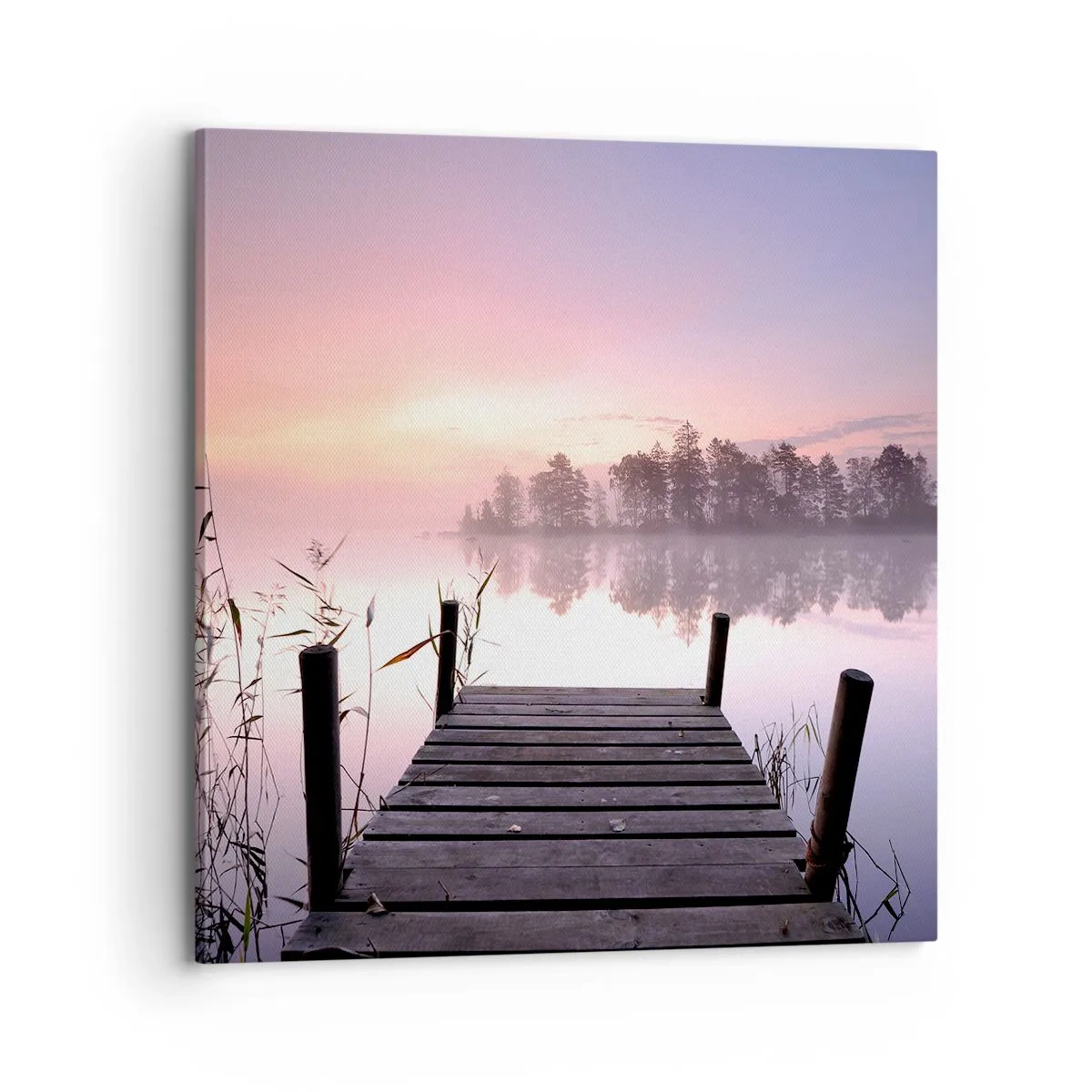 Quadro su tela - Stampe su Tela - Nebbia color lilla - 70x70 cm
