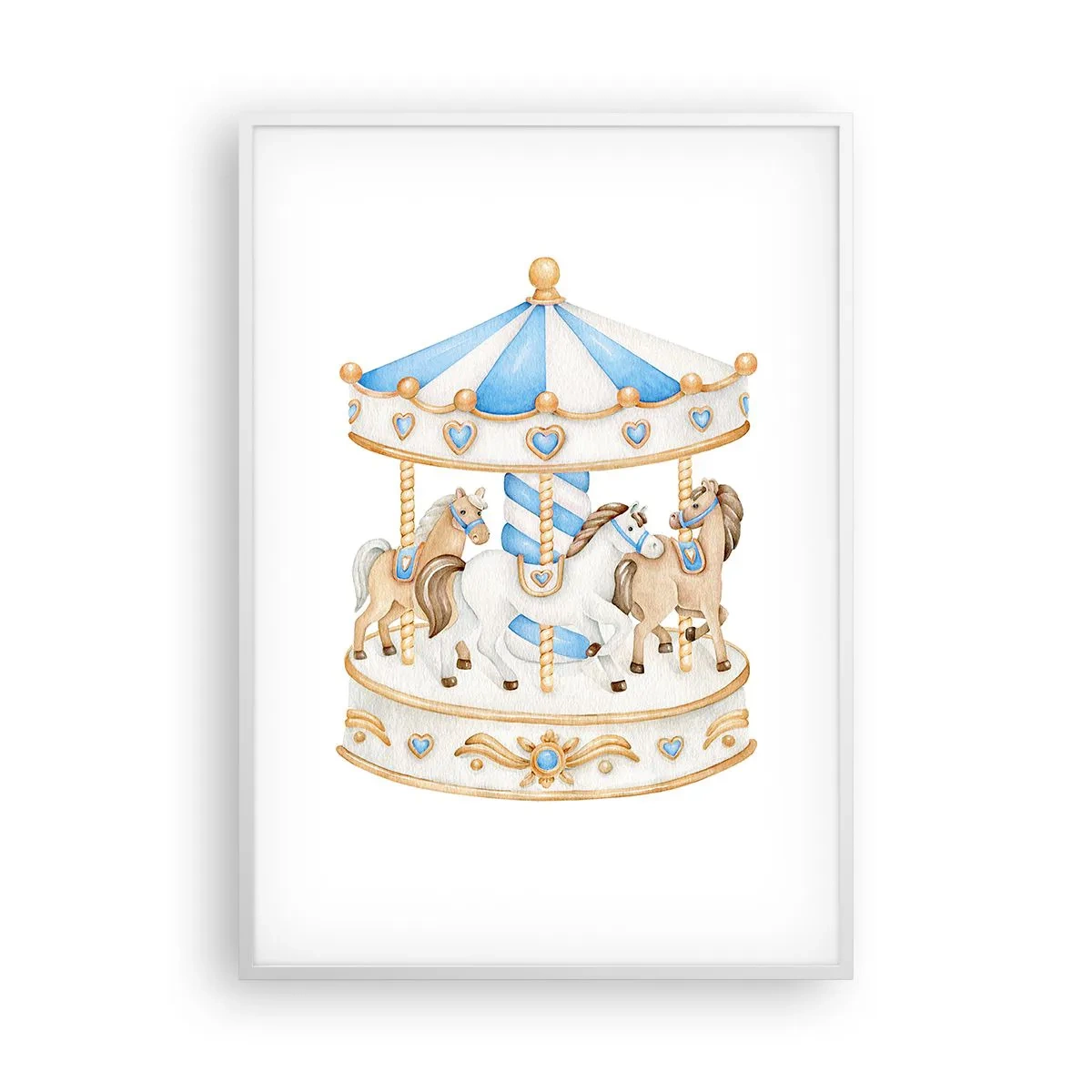 Poster in cornice bianca - Dolce infanzia - 70x100 cm