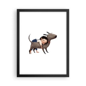 Poster in cornice nera - I migliori amici - 30x40 cm