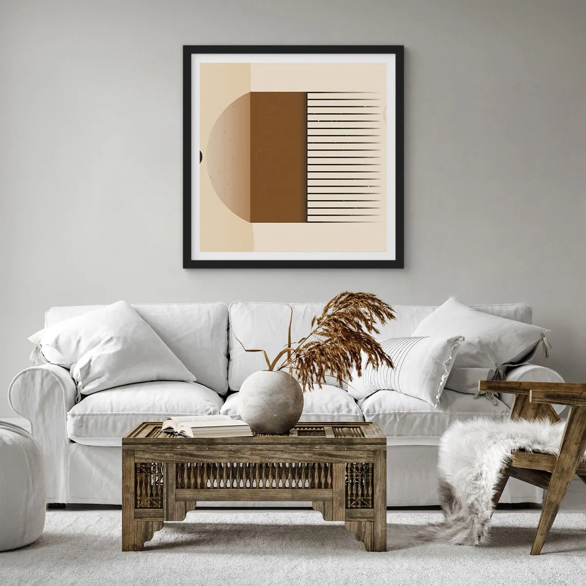 Poster in cornice nera - Diversi stati - 40x40 cm