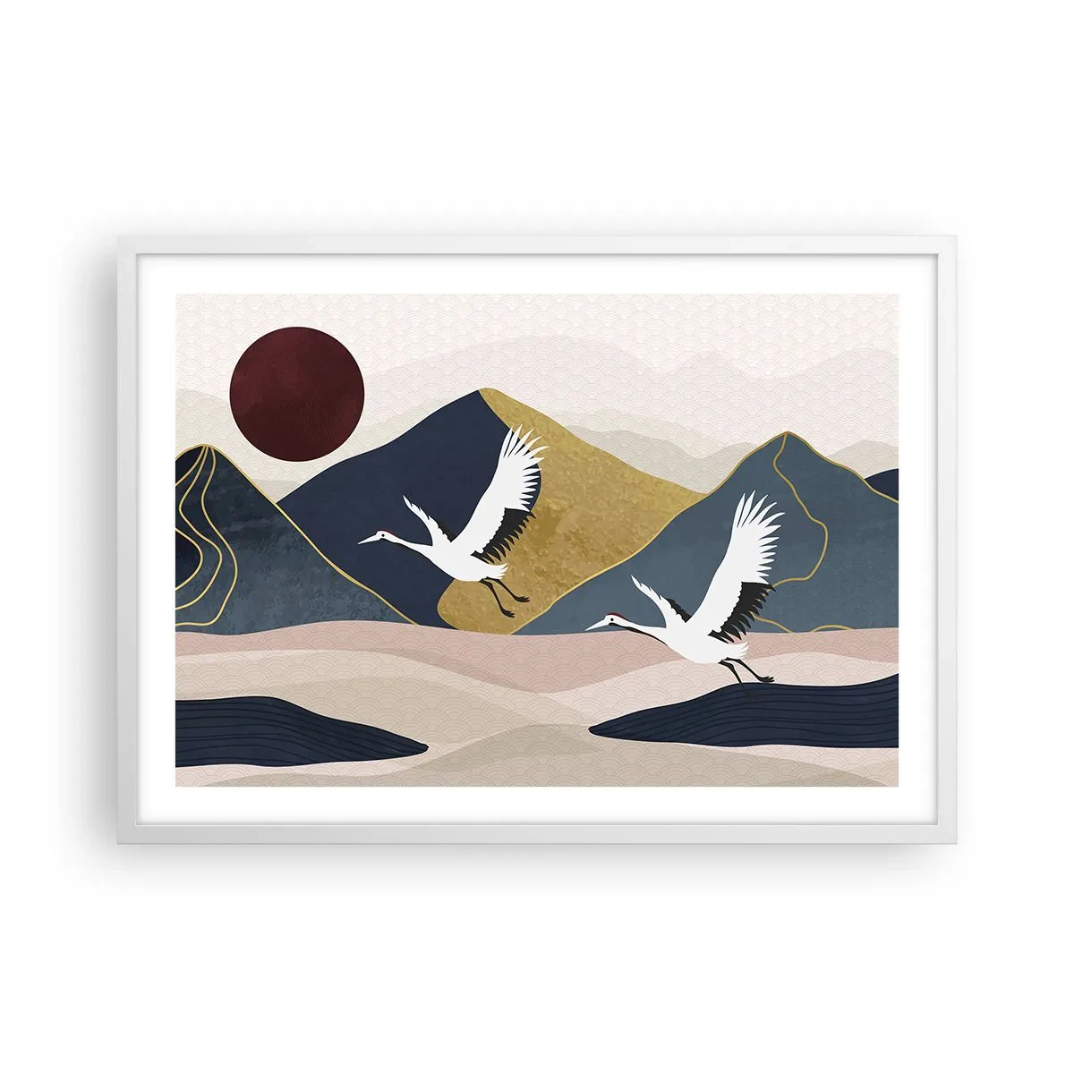 Poster in cornice bianca - E la giornata è nuovamente VOLATA - 70x50 cm