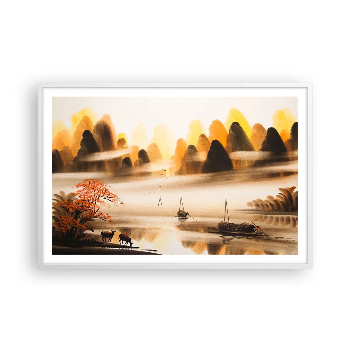 Poster in cornice bianca - Oltre l'Estremo Oriente - 91x61 cm