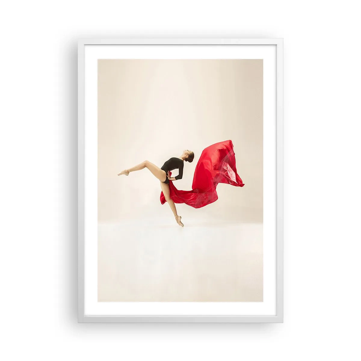 Poster in cornice bianca - Rosso e nero - 50x70 cm