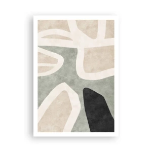 Poster - Composizione con motivi in nero - 70x100 cm
