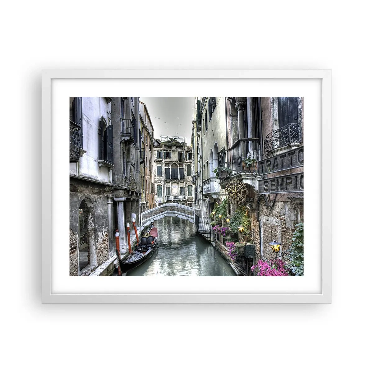 Poster in cornice bianca - Da secoli in silenziosa riflessione - 50x40 cm