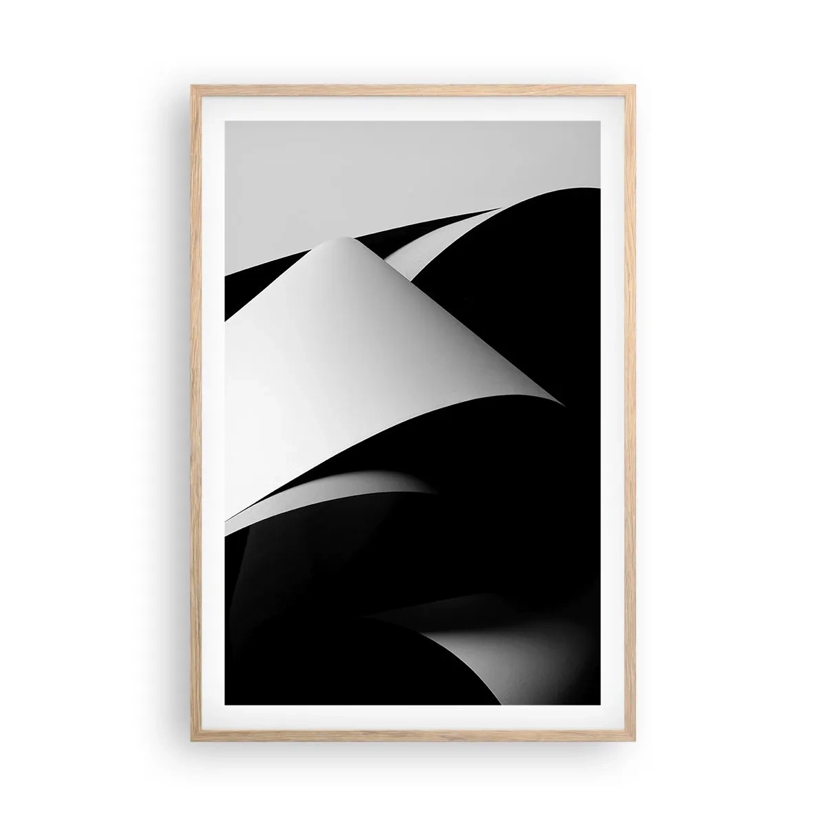 Poster in cornice rovere chiaro - Piani di luce dalle profondità dell'ombra - 61x91 cm