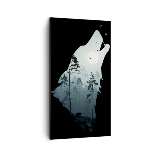 Quadro su tela - Stampe su Tela - Voce di una notte boschiva - 45x80 cm