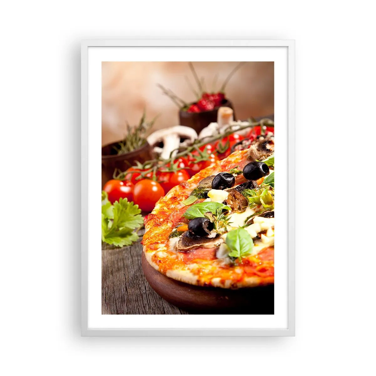 Poster in cornice bianca - Con ingredienti tellurici - 50x70 cm