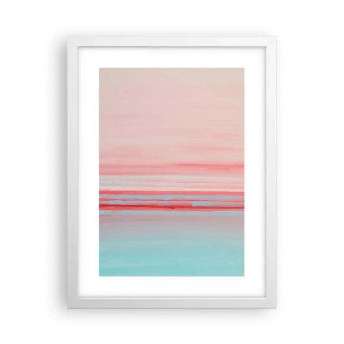 Poster in cornice bianca - Astrazione all'alba - 30x40 cm