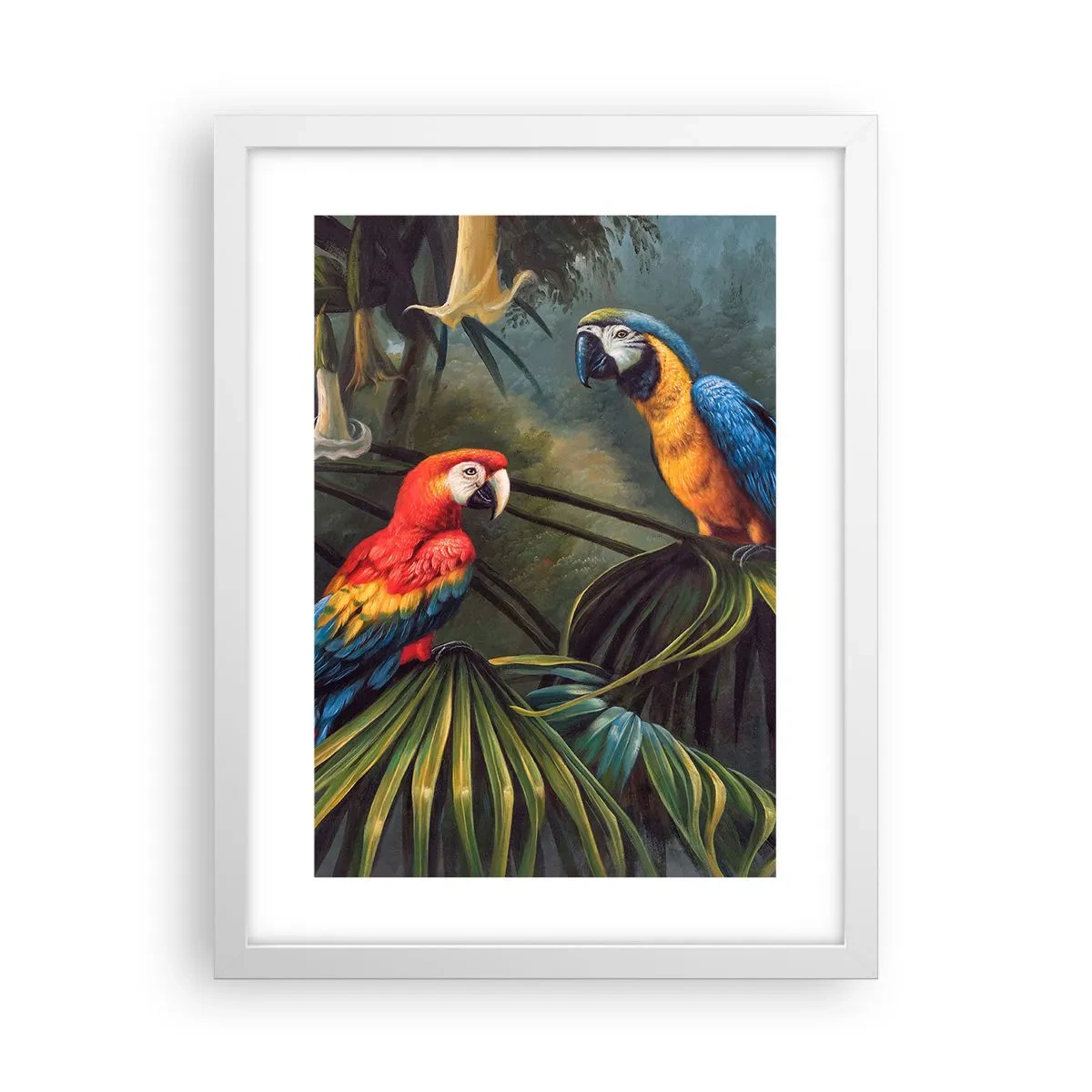 Poster in cornice bianca - Romanticità ai tropici - 30x40 cm