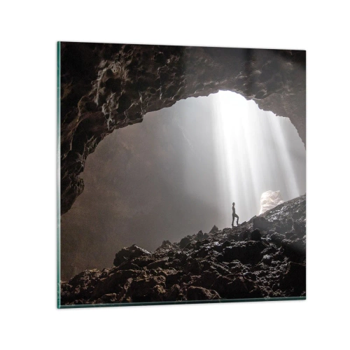 Quadro su vetro - Grotta luminosa - 30x30 cm