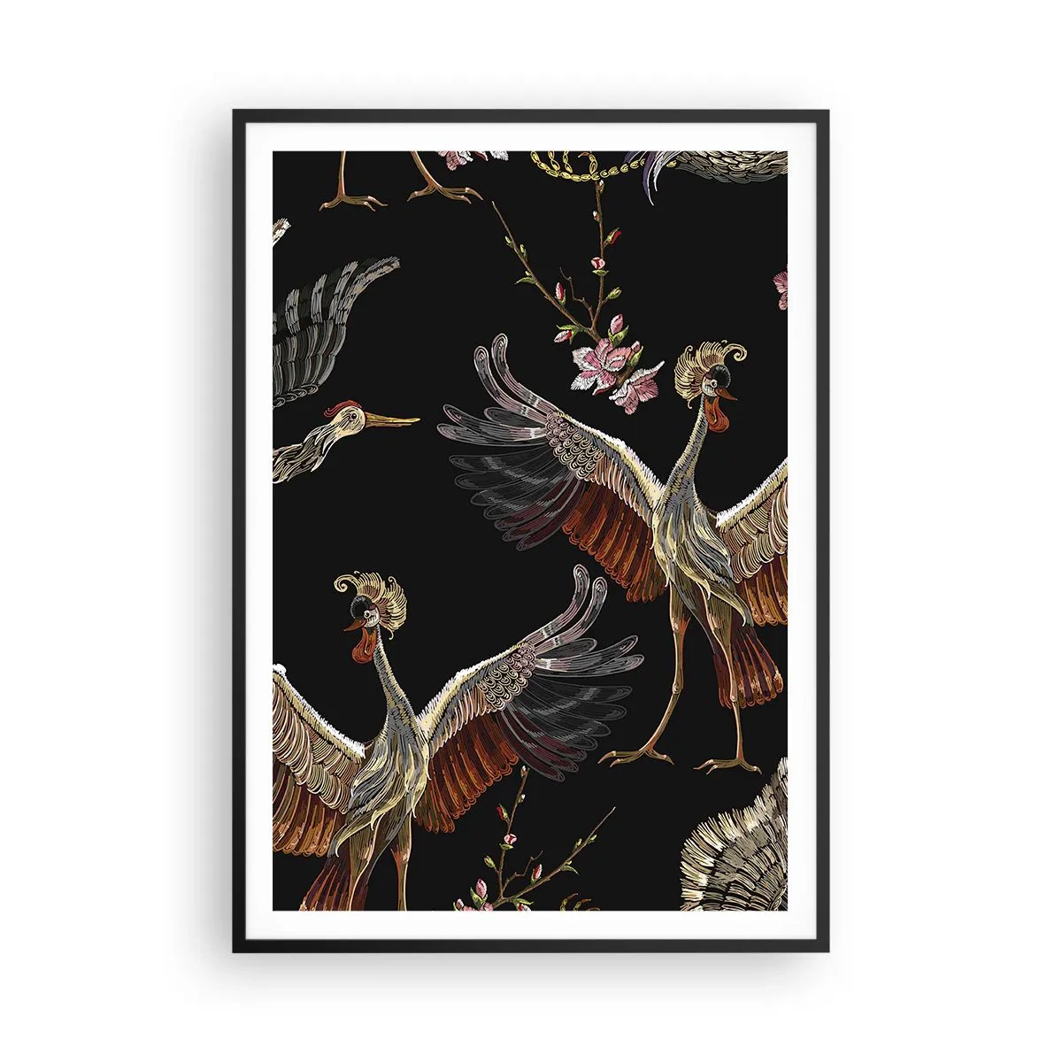 Poster in cornice nera - Uccello fantastico - 70x100 cm