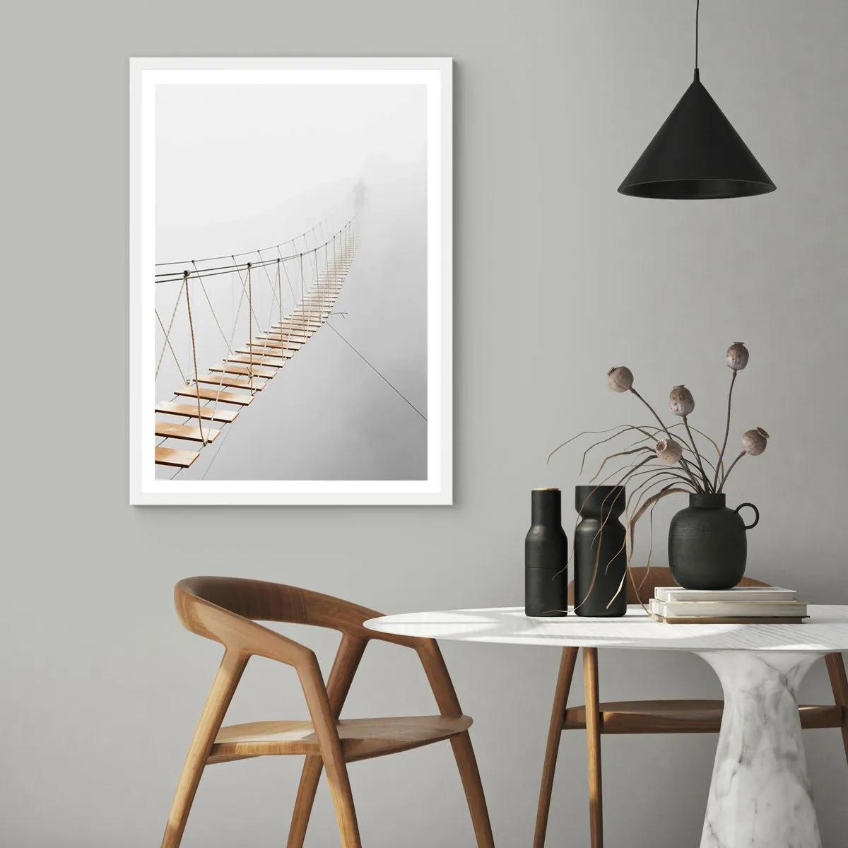 Poster in cornice bianca - Dove ti porta? - 50x70 cm