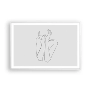 Poster in cornice bianca - Quello che sognano le ragazze - 91x61 cm