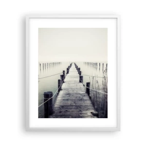 Poster in cornice bianca - Immergiti nella pace - 40x50 cm