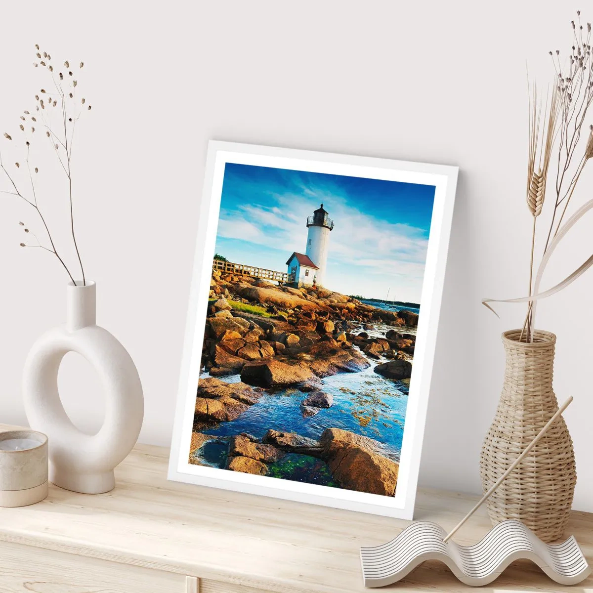 Poster in cornice bianca - Tornate sani e salvi, vi aspetto - 70x100 cm