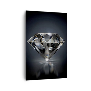 Quadro su tela - Stampe su Tela - Un'interpretazione artistica di un diamante su uno sfondo scuro - 80x120cm - Best girls friend - Decorazione murale moderna per soggiorno e camera da letto ARTTOR