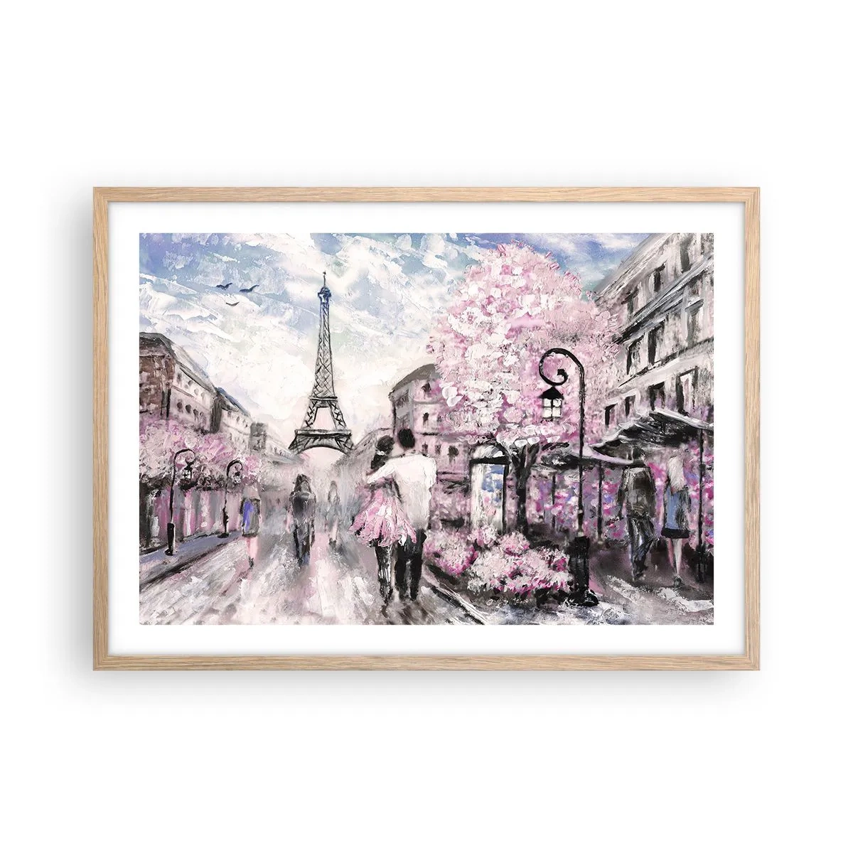 Poster in cornice rovere chiaro - Se innamorarsi, allora solo a... - 70x50 cm