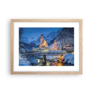 Poster in cornice rovere chiaro - Lo spirito di Natale - 40x30 cm