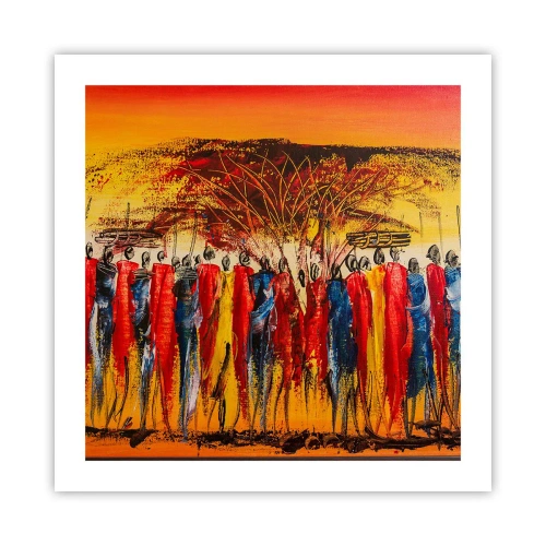 Poster - Al suono dei tam tam - 50x50 cm