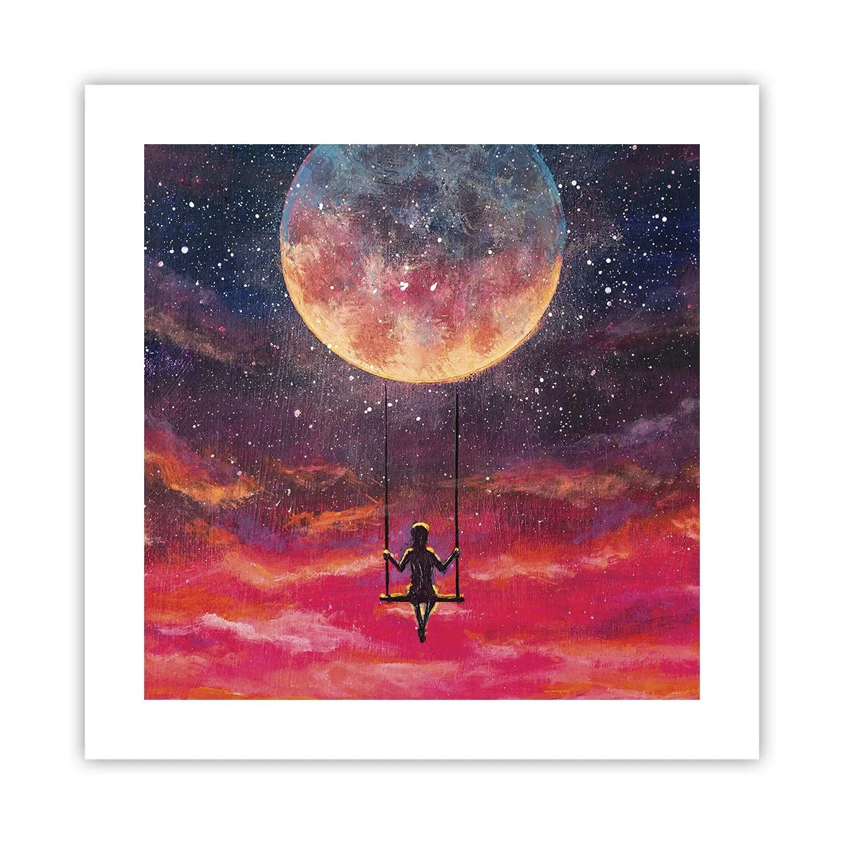 Poster - Con la testa tra le nuvole - 40x40 cm