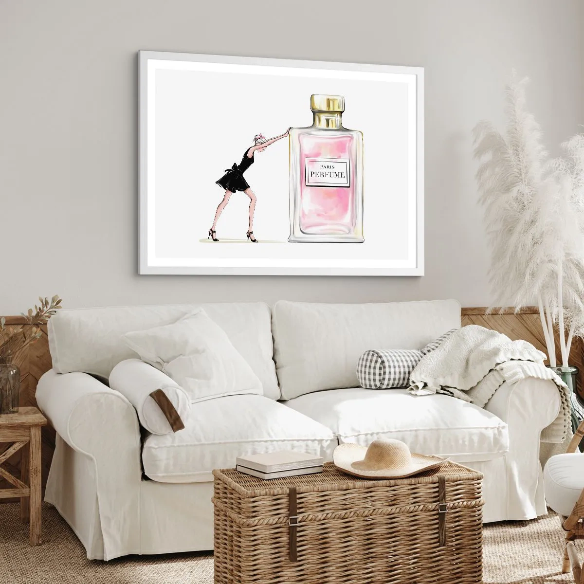 Poster in cornice bianca - L'essenza della femminilità - 40x30 cm