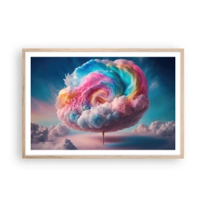 Poster in cornice rovere chiaro - Il sogno del luna park - 91x61 cm