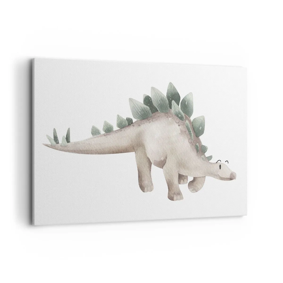 Quadro su tela - Stampe su Tela - Un simpatico dinosauro dai colori pastello - 100x70cm - Sono vostro amico - Decorazione murale moderna per soggiorno e camera da letto ARTTOR