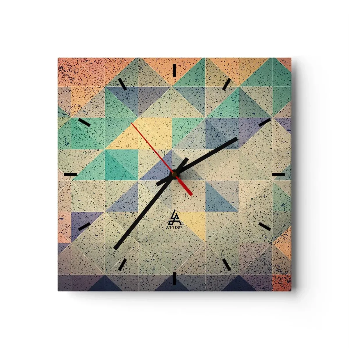 Orologio da parete - Orologio in Vetro - La repubblica dei triangoli - 40x40 cm