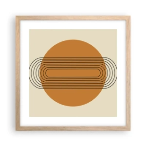 Poster in cornice rovere chiaro - Piano perfetto - 40x40 cm