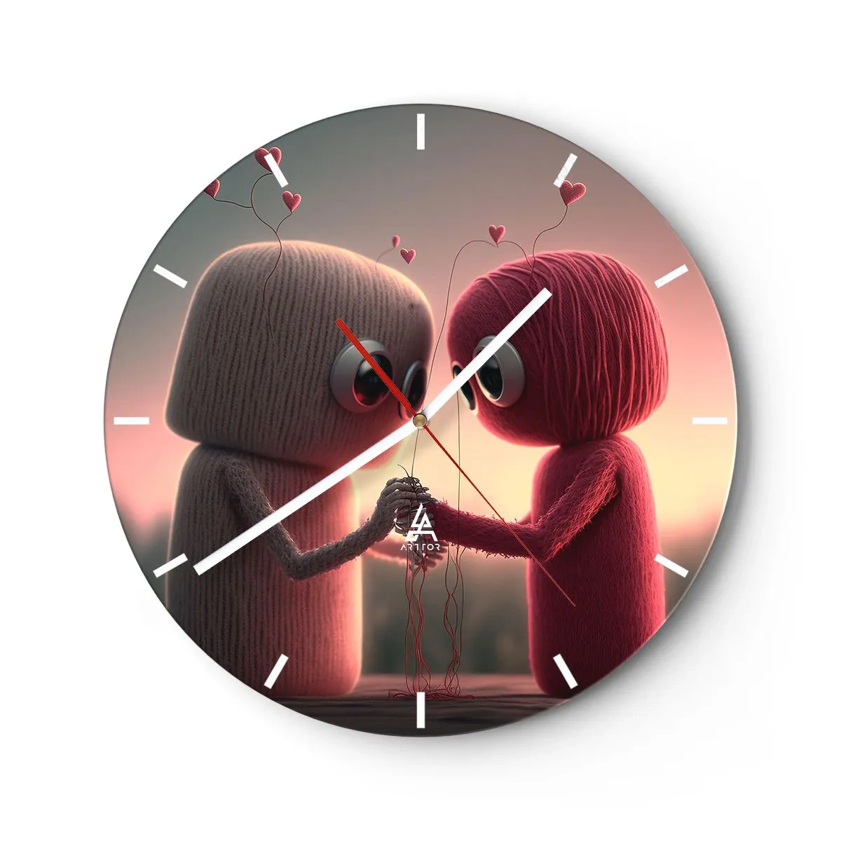 Orologio da parete - Orologio in Vetro - Ognuno ha diritto ad amare - 40x40 cm