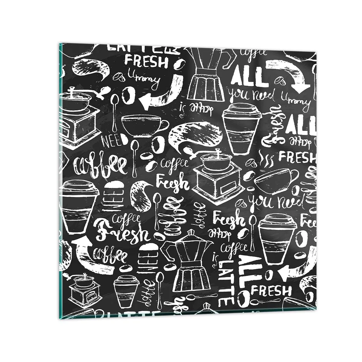 Quadro su vetro - All you need is… - 40x40 cm