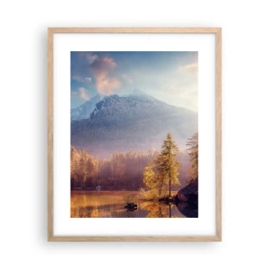 Poster in cornice rovere chiaro - Sui monti e nelle valli - 40x50 cm