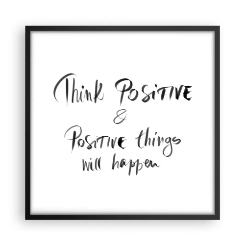 Poster in cornice nera - Come vivere? - 50x50 cm
