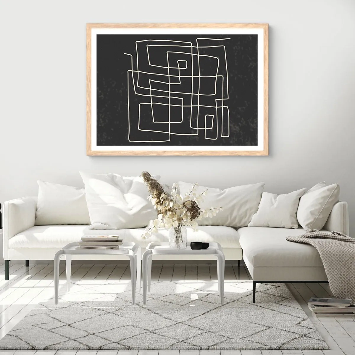 Poster in cornice rovere chiaro - Non è così semplice - 50x40 cm