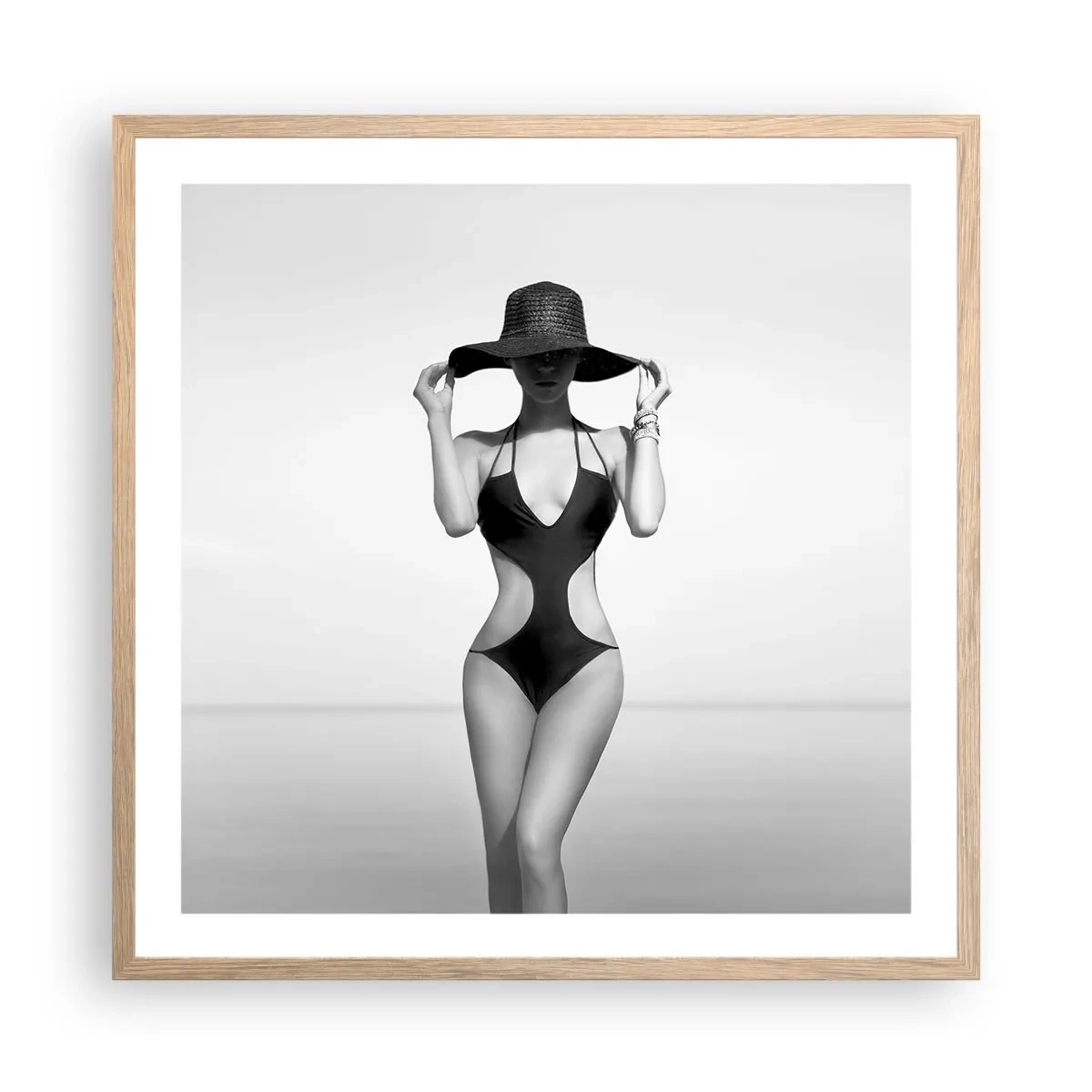 Poster in cornice rovere chiaro - Il mio nome è Eleganza - 60x60 cm