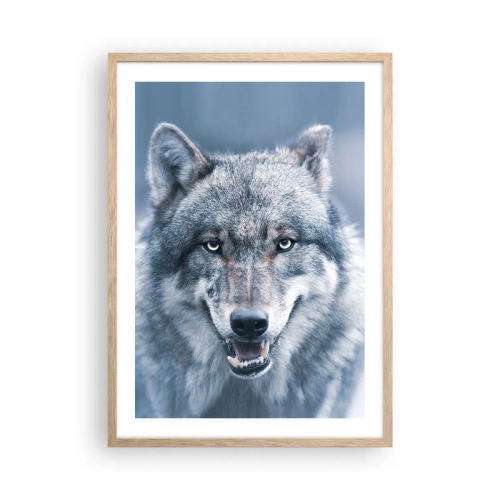 Poster in cornice rovere chiaro - Accetti la sfida? - 50x70 cm