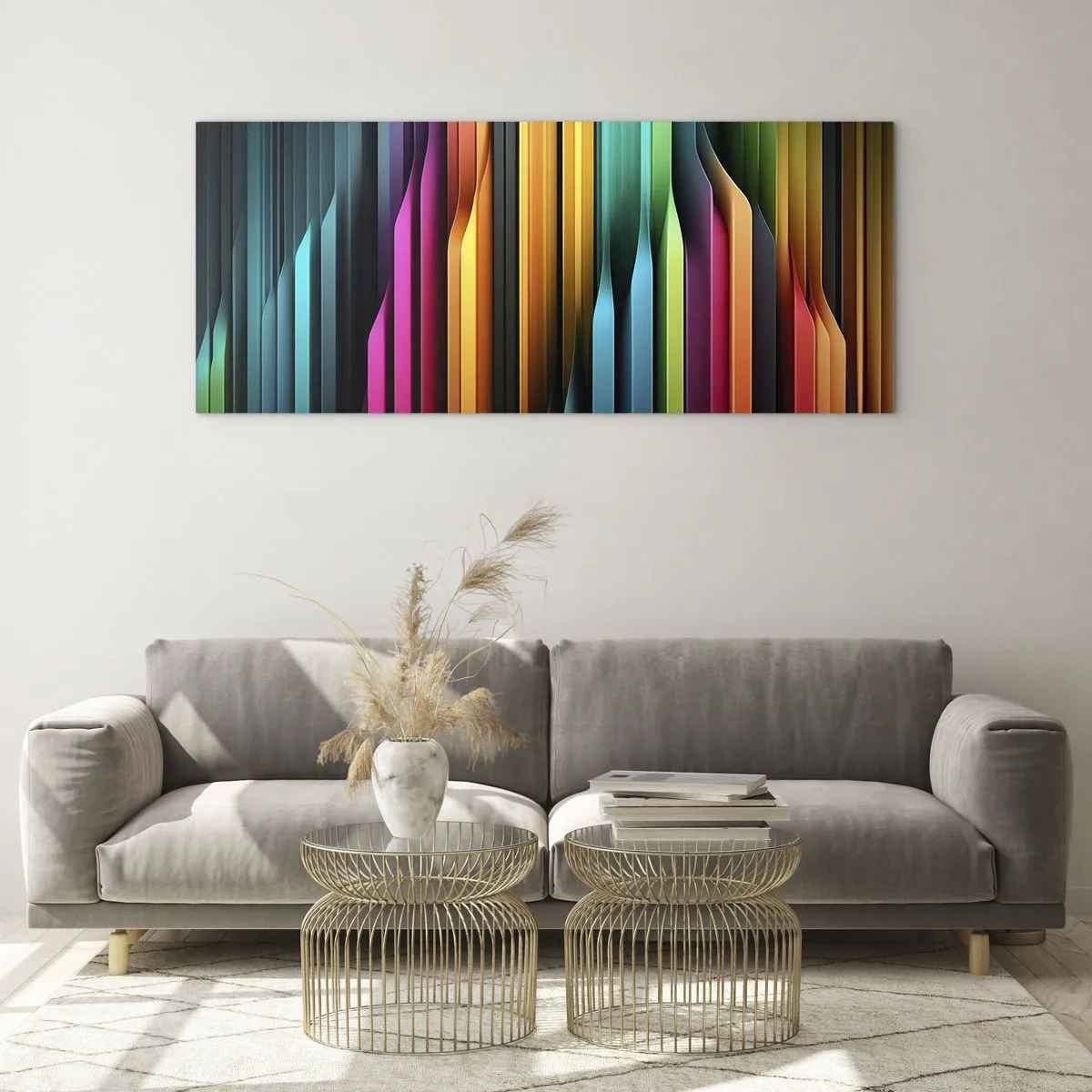 Quadro su vetro - Organi di luce - 100x40 cm