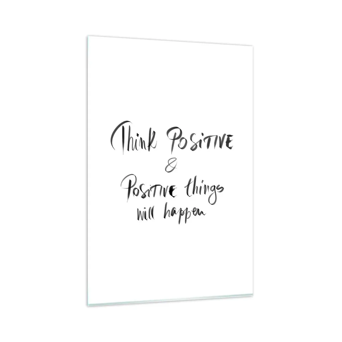 Quadro su vetro - Lettering ispiratore in nero su sfondo bianco - 80x120cm - Come vivere? - Decorazione murale moderna per soggiorno e camera da letto ARTTOR