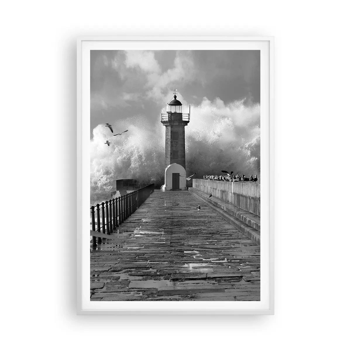 Poster in cornice bianca - Senza paura - 70x100 cm