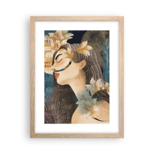 Poster in cornice rovere chiaro - La favola della principessa con i gigli - 30x40 cm